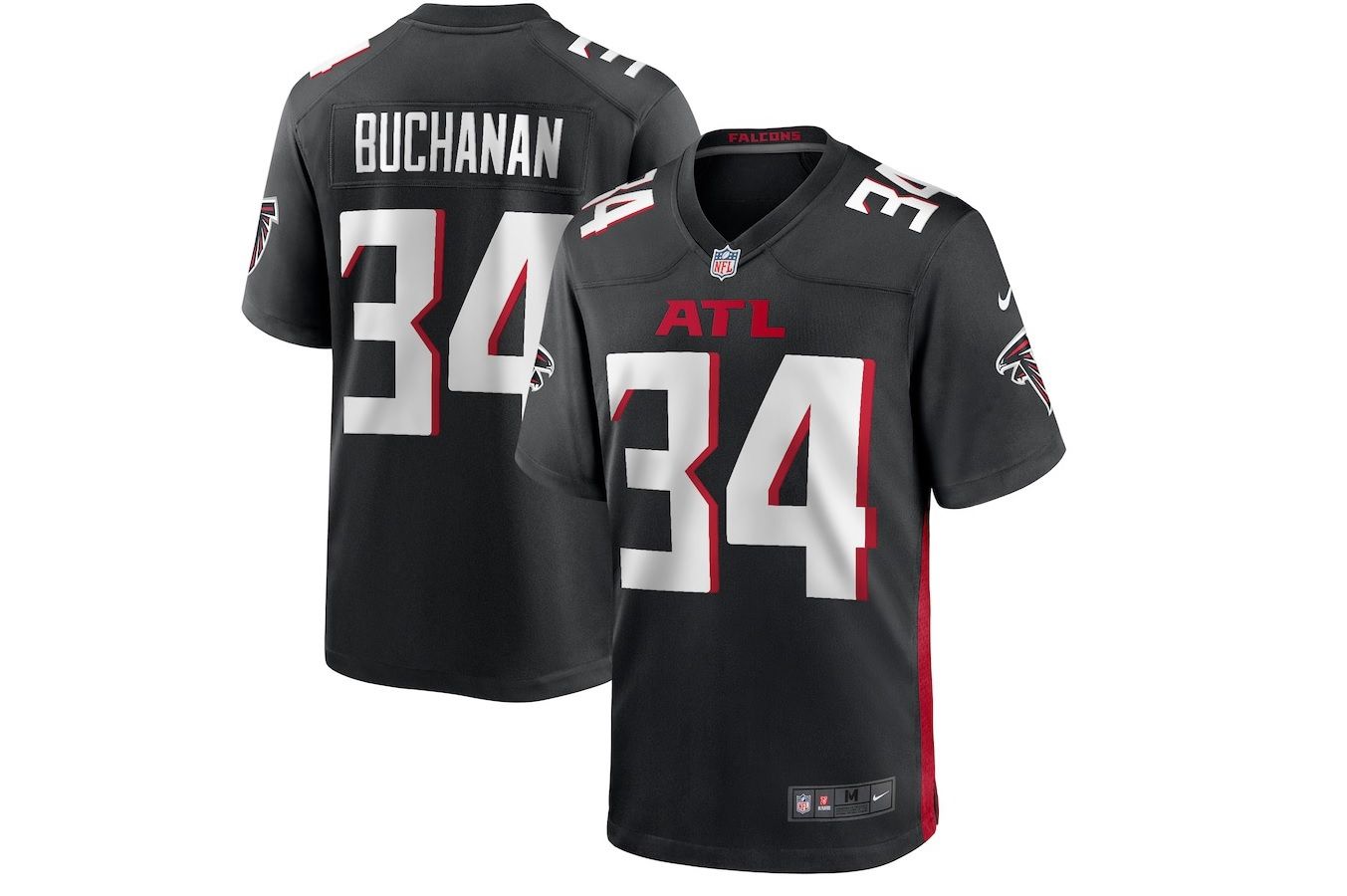 Men Atlanta Falcons #34 Ray Buchanan Nike Black Game Retired Player NFL Jersey->atlanta falcons->NFL Jersey